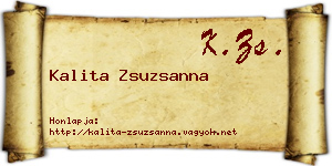 Kalita Zsuzsanna névjegykártya