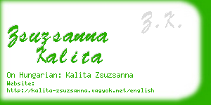 zsuzsanna kalita business card